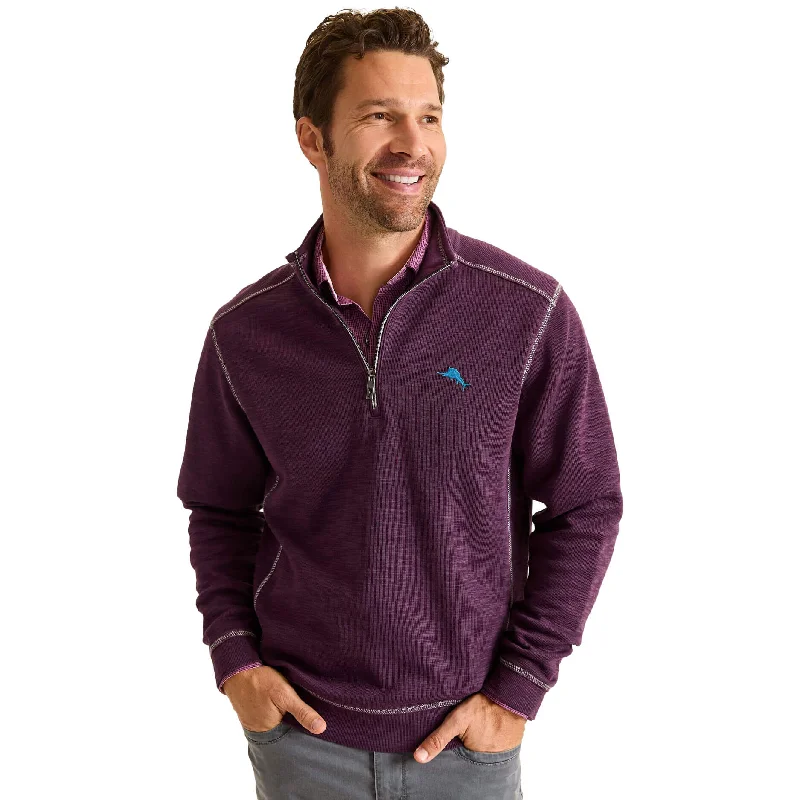 Discount Days Tommy Bahama Tobago Bay Half Zip Sweater - Blackberry Fizz