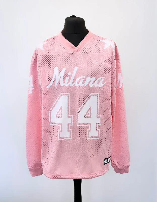 Act Now Baby Pink Mesh Long Sleeve Jersey.