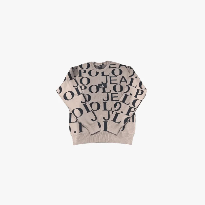 Today Only Polo Mens Monogram Knitwear Taupe
