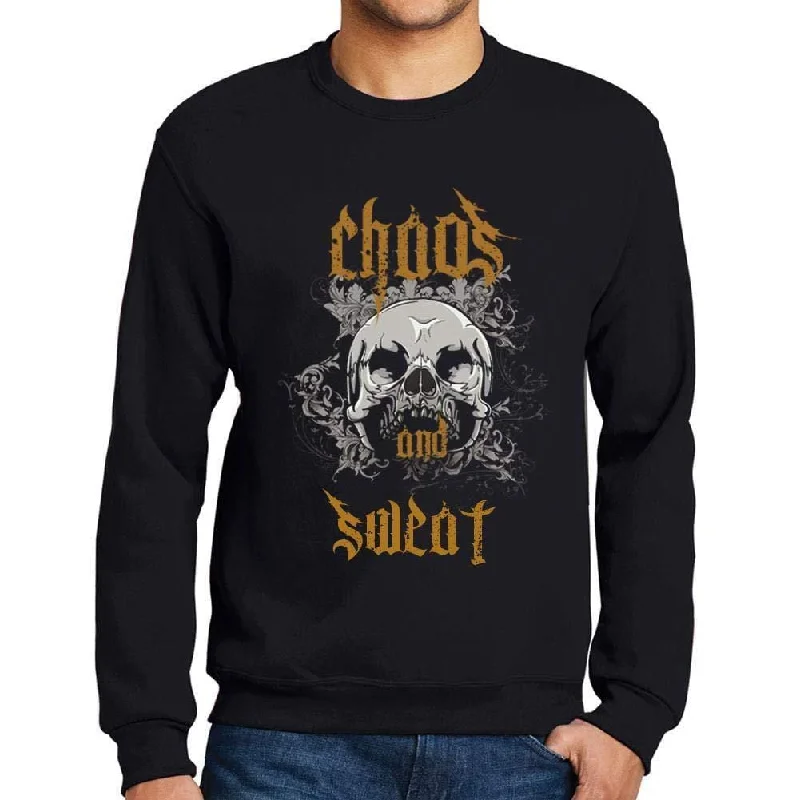 Can't Miss Ultrabasic - Homme Imprimé Graphique Sweat-Shirt Chaos and Sweat Noir Profond Can't Miss Ultrabasic - Homme Imprimé Graphique Sweat-Shirt Chaos and Sweat Noir Profond