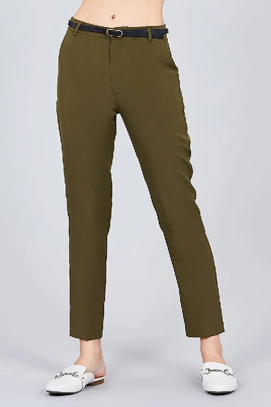 Weekend Price Cuts Galore Classic Woven Pants W/belt