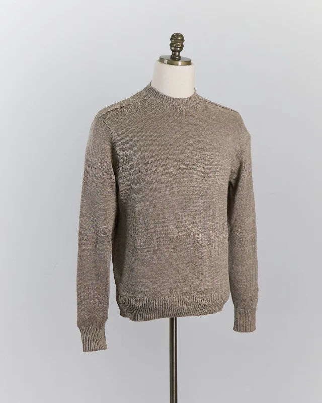 Discount Mania 100% Washed Linen Stretch Crewneck