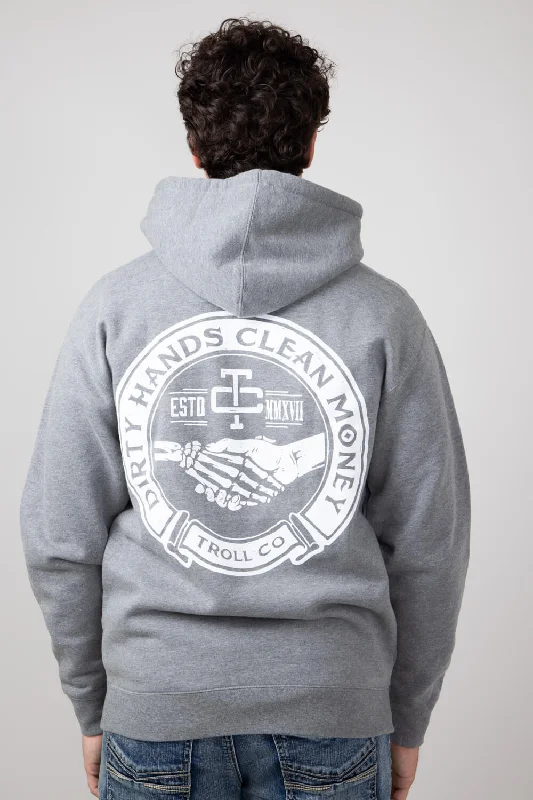 Exclusive Deal Troll Co. Haggler Hoodie for Men in Gun Metal Grey | TC1637-GUNMETAL