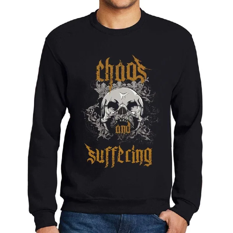 Incredible Offers Ultrabasic - Homme Imprimé Graphique Sweat-Shirt Chaos and Suffering Noir Profond Incredible Offers Ultrabasic - Homme Imprimé Graphique Sweat-Shirt Chaos and Suffering Noir Profond