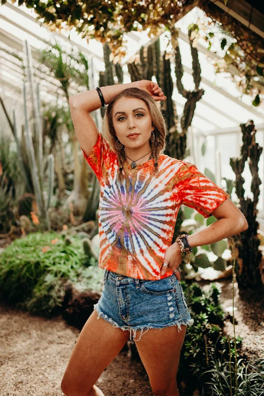 Weekend Bargains Await You Tie Dye TShirts - Dark Rainbow