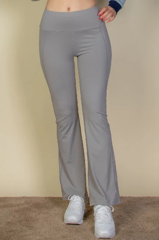 Weekend Bargains Await You Wide waistband flare leg pants