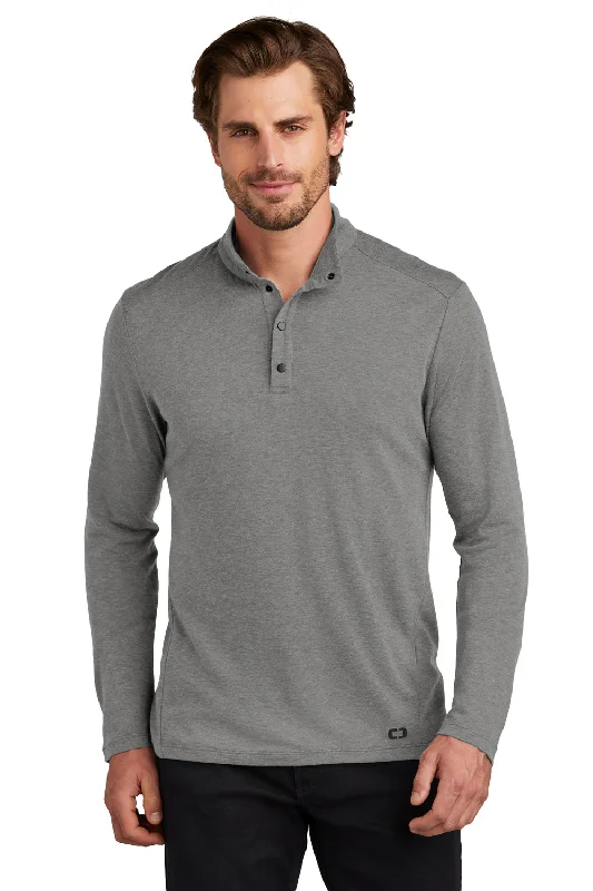 Don’t Miss Out Ogio Mens Command 1/4 Snap Long Sleeve Sweater - Gear Grey