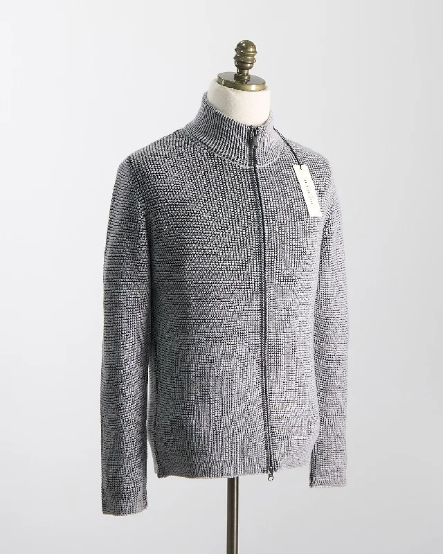 Weekend Specials to Cherish Full Zip Waffleknit Alpine Sweater