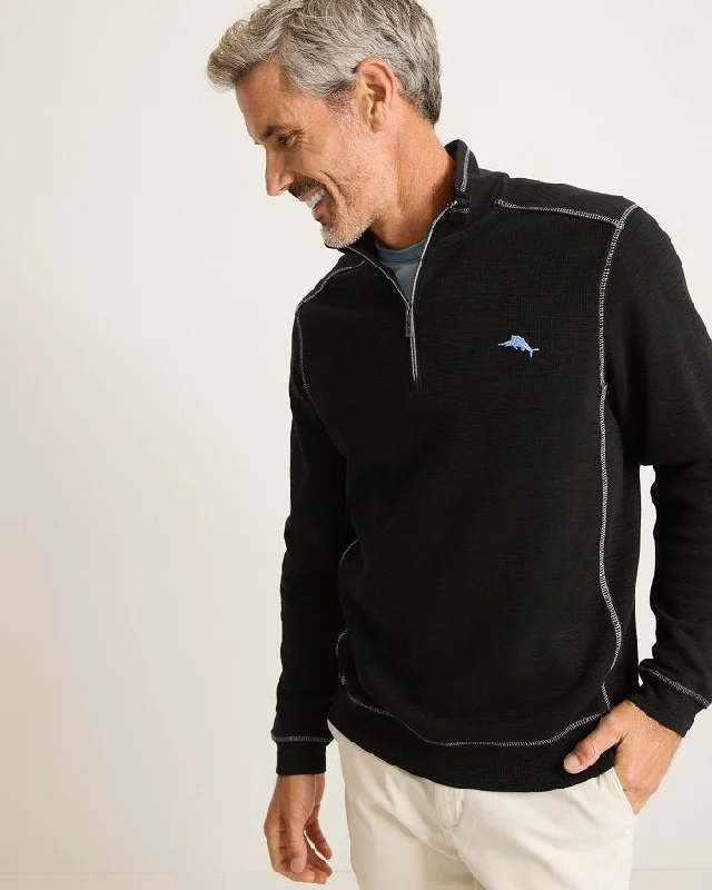 Best Choice Tommy Bahama Tobago Bay Half Zip Sweater - Black*