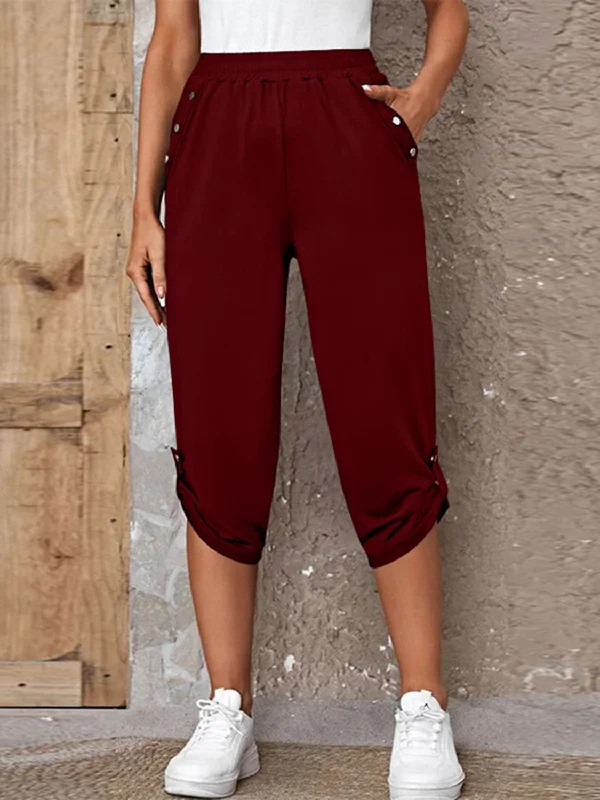 Weekend Savings Galore Roll-Tab Capris Pants
