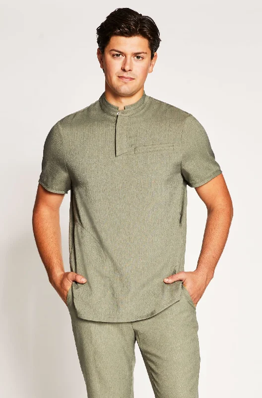 Act Fast Men's Rio Faux Linen Tunic