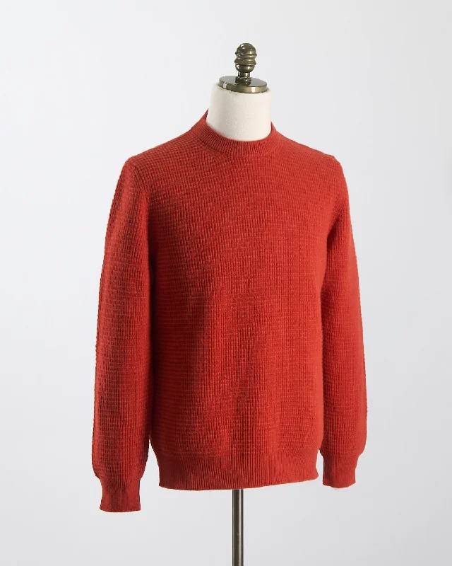 Exclusive Weekend Offers Inside 100% Merino Waffle Knit Crewneck Sweater