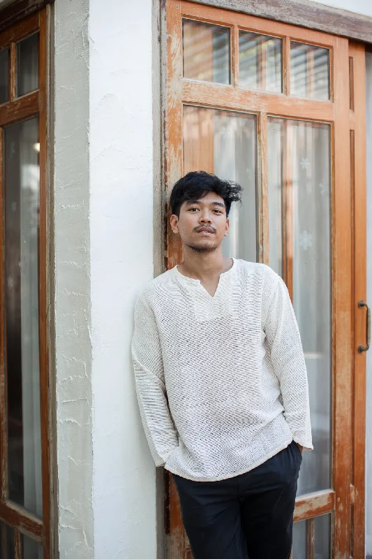 Weekend Specials You Can't Miss Long Sleeve Hand Woven Cotton Shirt