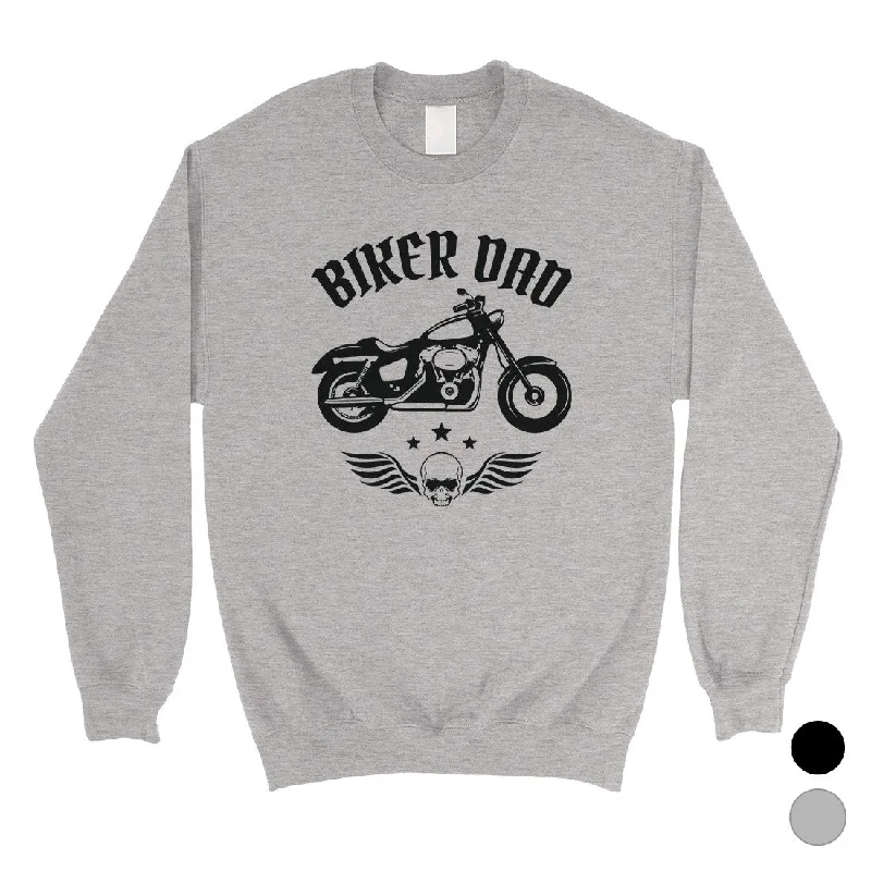Best Seller Biker Dad Mens/Unisex Fleece Sweatshirt All American Cool Dad Gift