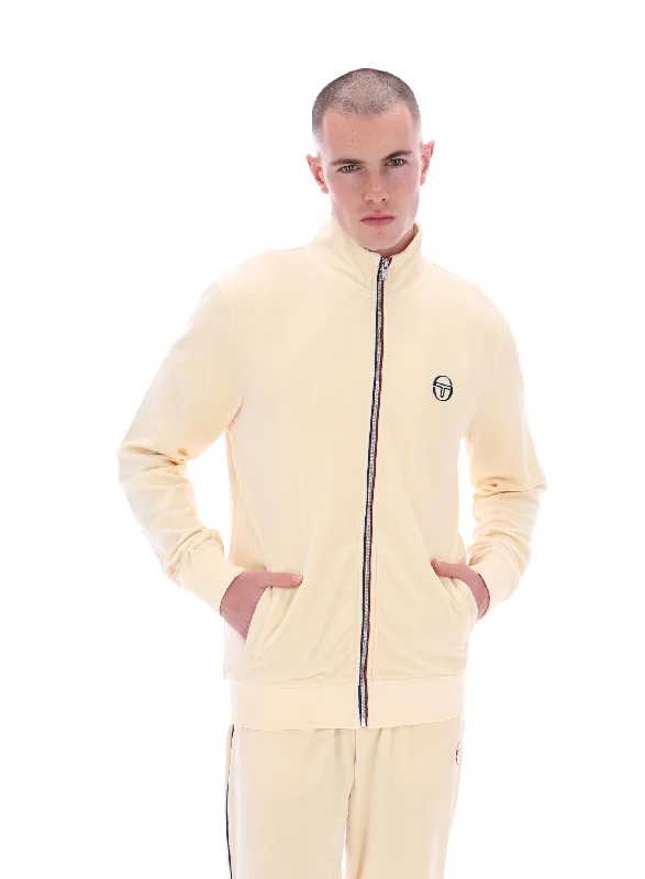 Anniversary Sale Sergio Tacchini Men's Eddie Velour Track Top Pearled Ivory