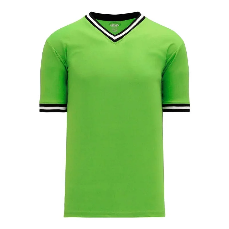 Weekend Deals That Amaze Retro V-Neck Dry Flex Pullover Lime-Black Jersey