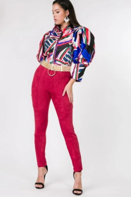 Weekend Deals That Sizzle Faux Suede Skinny Pants