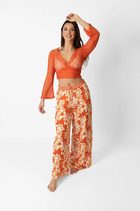 Super Deal Copacabana Floral Wide Leg Pant