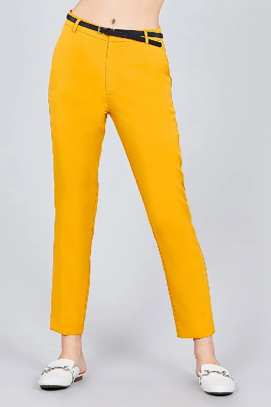 Weekend Savings Bonanza Classic Woven Pants W/belt
