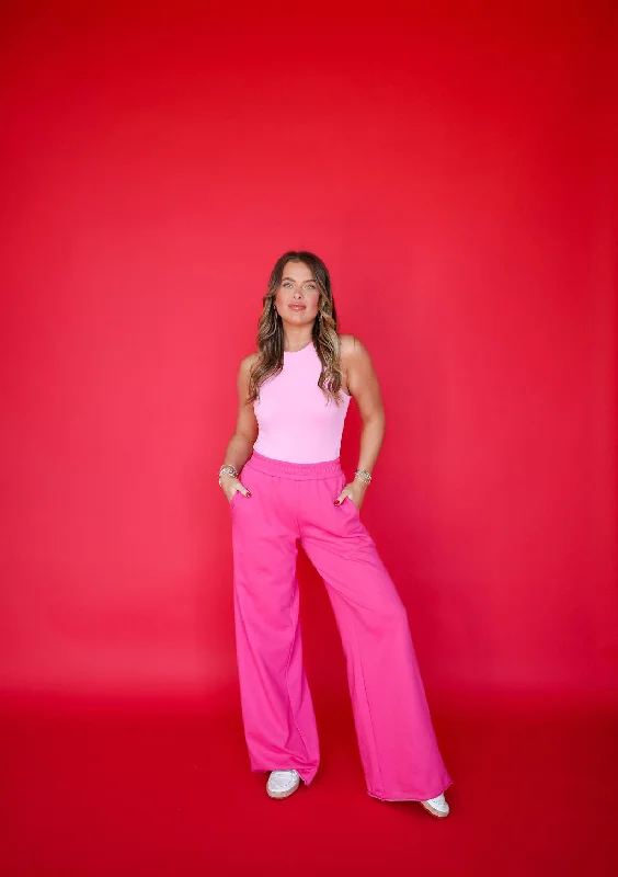Weekend Specials to Enjoy Throw Back Jogger - Hot Pink
