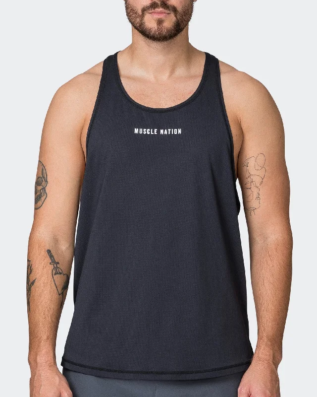 Online Deal Mesh Y Back Singlet - Black