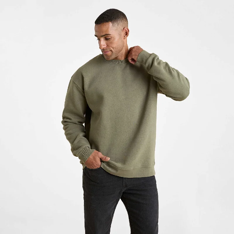 Bonus Offer Men's Classic Crewneck Sweatshirt | Olive