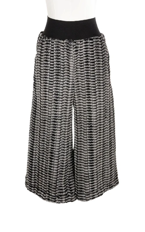 Weekend Shopping Bliss Northwest (Gaucho) Pants  - 8mm Black & White Faux Fur (One Small Left!)
