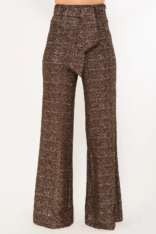 Weekend Offers That Please Shiny Paillette Pants