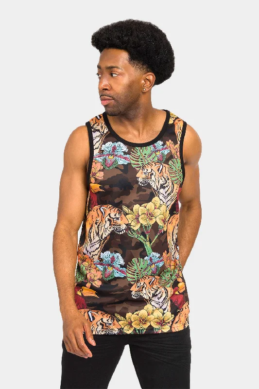 Best Choice Floral Tiger Tank Top