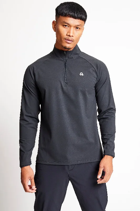 Quick Sale Slim Fit 1/4 Zip Top - Putter Black