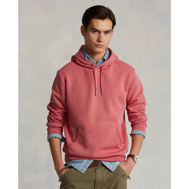 Huge Discounts Polo Ralph Lauren - Central Pony Double Knit Hoodie - Berry
