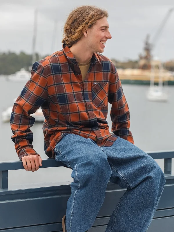 Bargain Bin Caden Plaid Long Sleeve Flannel - Mocha