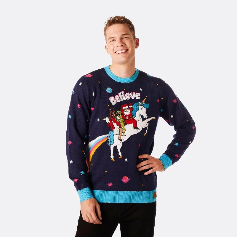 Weekend Savings Fiesta Believe Weihnachtspullover Herren