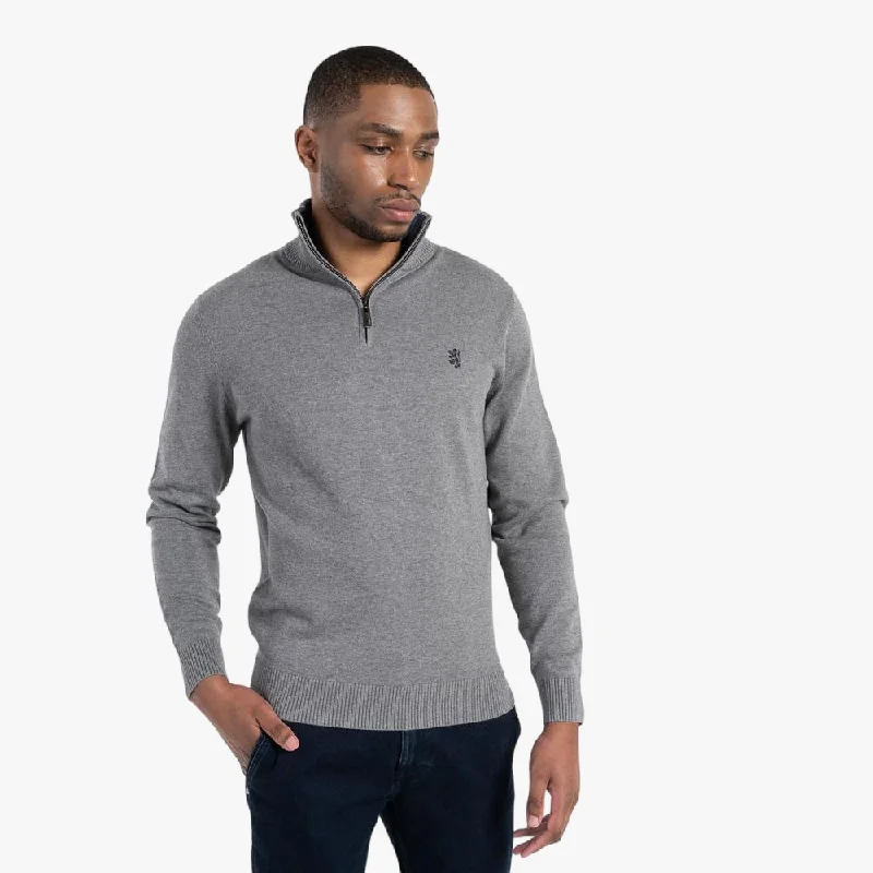 Exclusive Online Offer Pringle Mens Knitwear 1/4 Zip Sweater Grey
