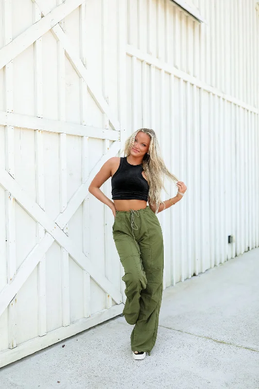 Great Deal Carly Cargo Pant - Olive