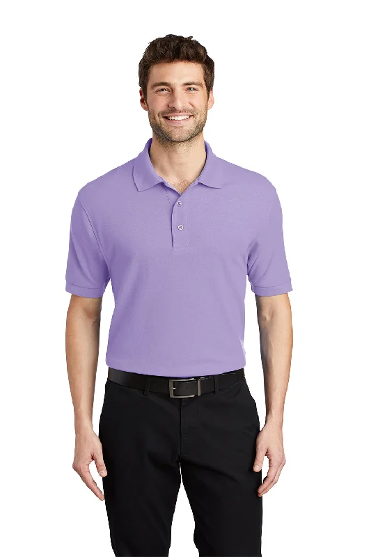 Savings Bonanza Port Authority Mens Silk Touch Wrinkle Resistant Short Sleeve Polo Shirt - Bright Lavender Purple Savings Bonanza Port Authority Mens Silk Touch Wrinkle Resistant Short Sleeve Polo Shirt - Bright Lavender Purple