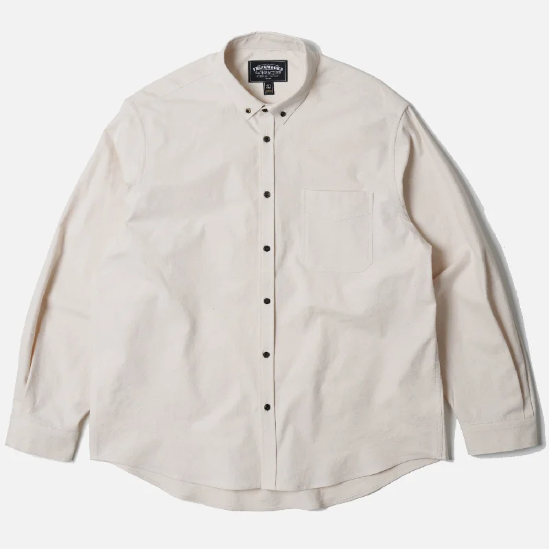 Best Bargains FrizmWorks Flannel French Shirt - Natural