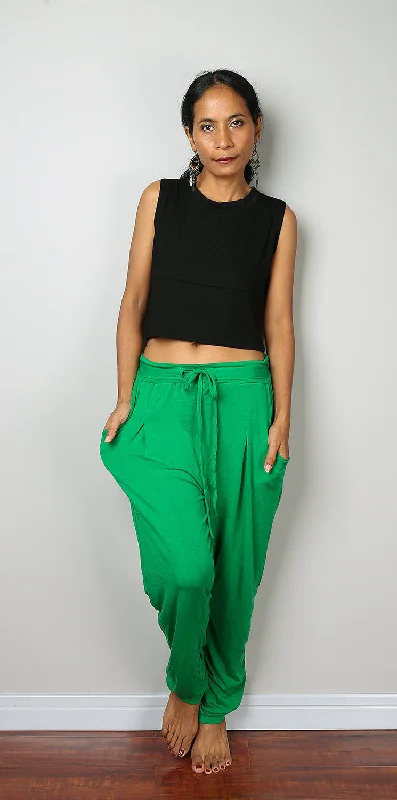 Super Savings Harem pants / Comfy green long pants classy street style : Urban Chic Collection no.15 Super Savings Harem pants / Comfy green long pants classy street style : Urban Chic Collection no.15