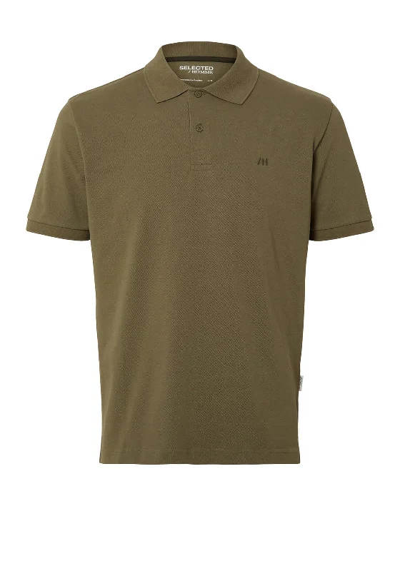 Bargain Bin Selected Homme Dante Polo Shirt, Burnt Olive