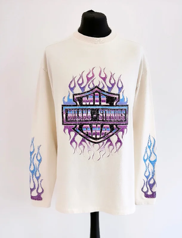 Big Deal Cream Harley Heavyweight Long-sleeve T-shirt.