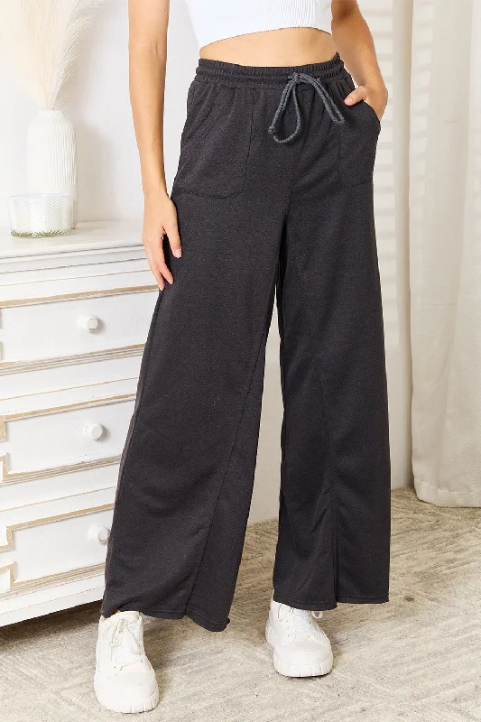 Savings Soar This Weekend Basic Bae Wide Leg Pocketed Pants