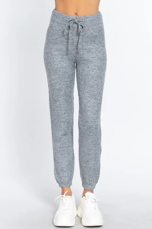 Weekend Specials to Enjoy Drawstring Sweater Long Pants