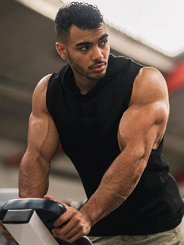 Early Bird Workout Bodybuilding Muscle Sleeveless Hooded Tank Top (US Only)