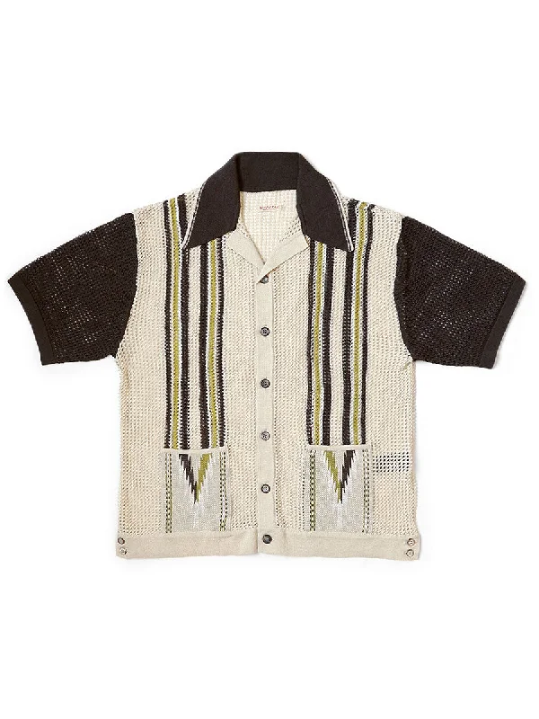 Year-End Deals Kapital 12G Mesh Knit TENNESSEE Cuba Polo - Beige