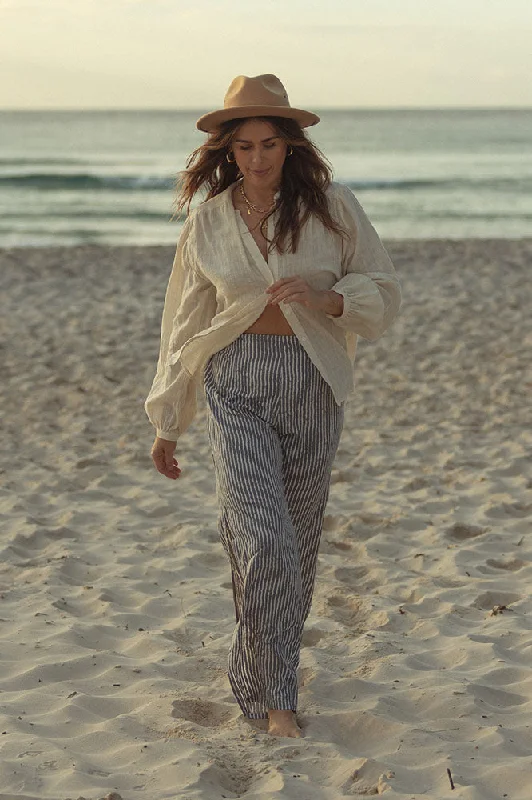 Weekend Deals to Make You Smile Split Pant "Stripes" Print