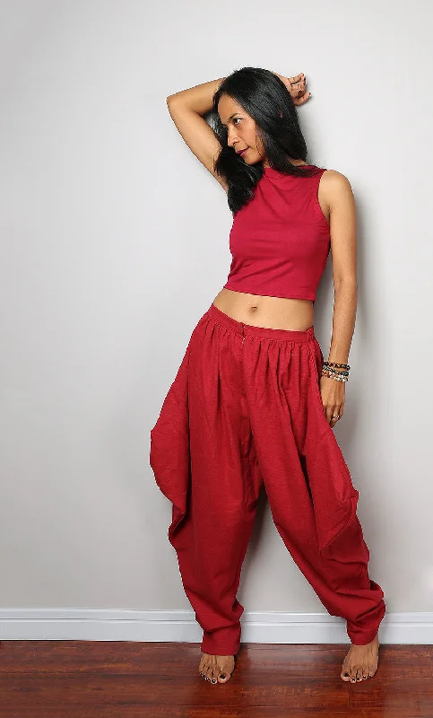 Weekend Offers That Thrill Red Harem Pants