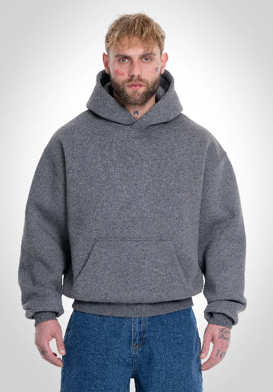 Closeout Oversize Hoodie - Dark Melange Grey