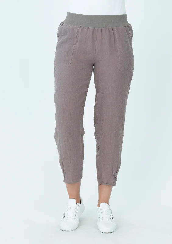 Weekend Bargains to Celebrate Maglia Linen Pants (White & Latte)