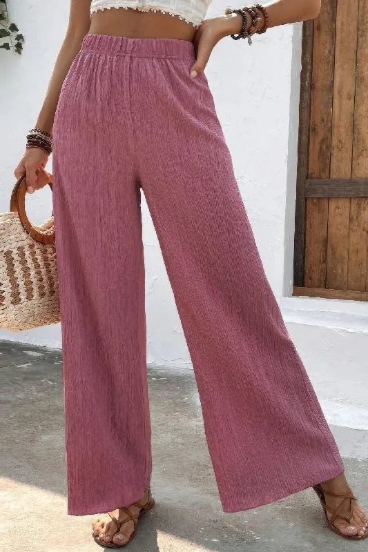 Weekend Deals That Spark Textured Wide Leg Palazzo Pants