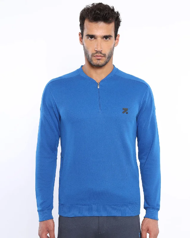 Overstock Sale SuperCotton Half Zipper Pullovers Classic Blue